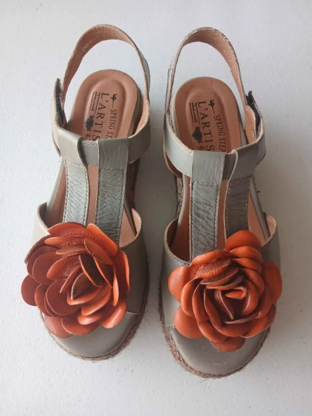 Spring Step L'Artiste Tempest Floral Platform Sandals Size 36